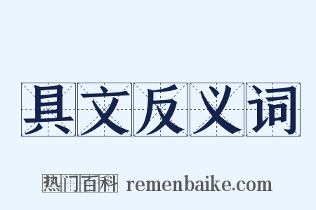 具文反义词是什么意思的图片